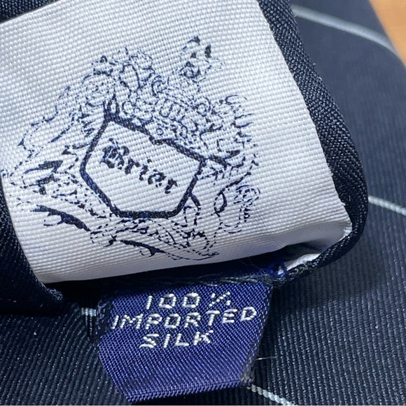 Vintage Briar Blue Stripe Silk Tie - Picture 3 of 4